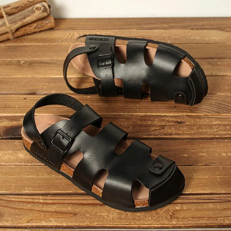 close_toe__ankle_strap_men's_cork_sandals_black_2.webp