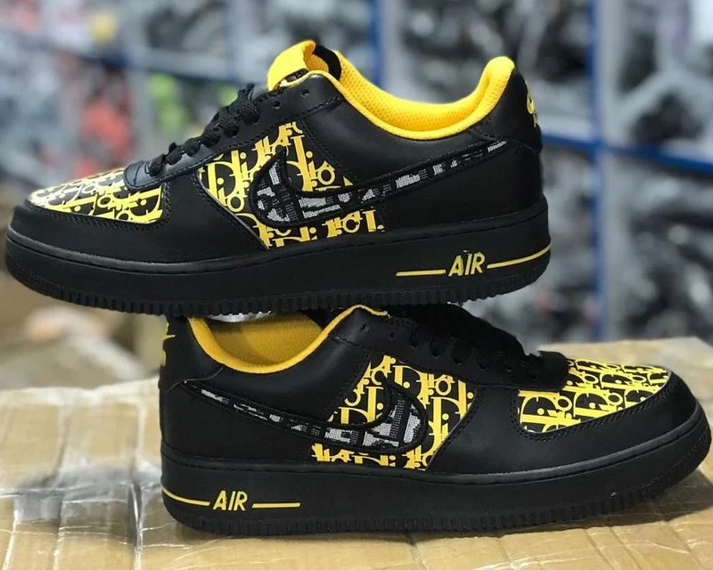 customised_nike_air_force_1_dior_fashion_sneakers_yellow_and_black_2.webp