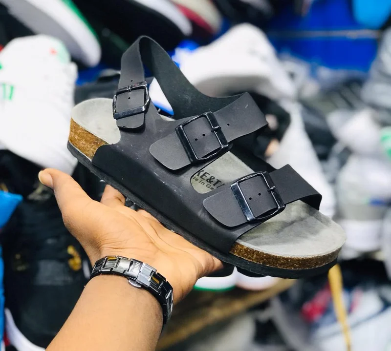 double_buckle_black_slide_cork_footbed_sandals_adjustable_heel_strap_2.webp