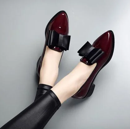 maroon_women_official_wet_look_brogue_slipon_ladies_shoes_2.webp