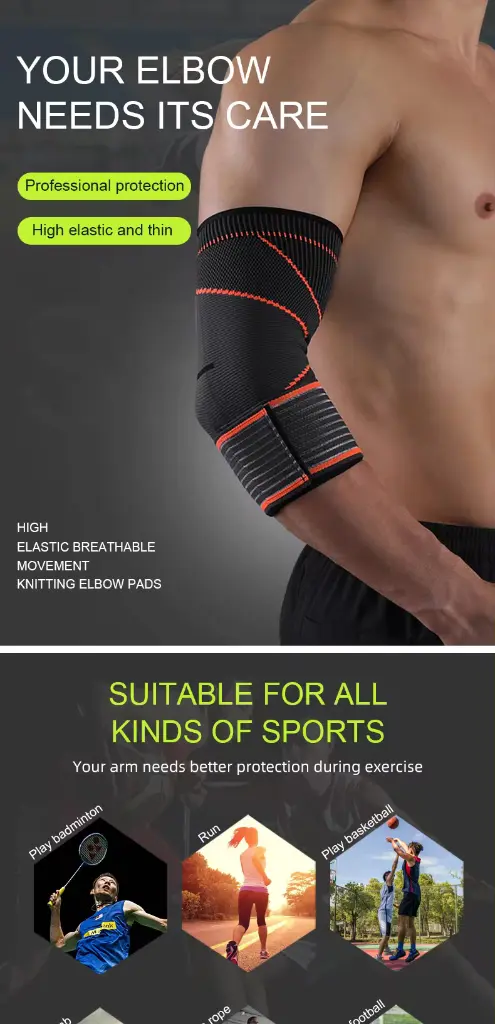 Elbow Brace Compression Sleeve Tennis Elbow Support For Basketball Workouts Weightlifting Sport0.webp
