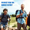 2PCS Anti Shock Trekking Hiking Pole Adjustable Telescoping Walking Stick for Mountaineering, 135 cm Aluminium Grade with Shock Absorber With an ONOFF Feature Lightweight Hiking Poles -Black-5.webp