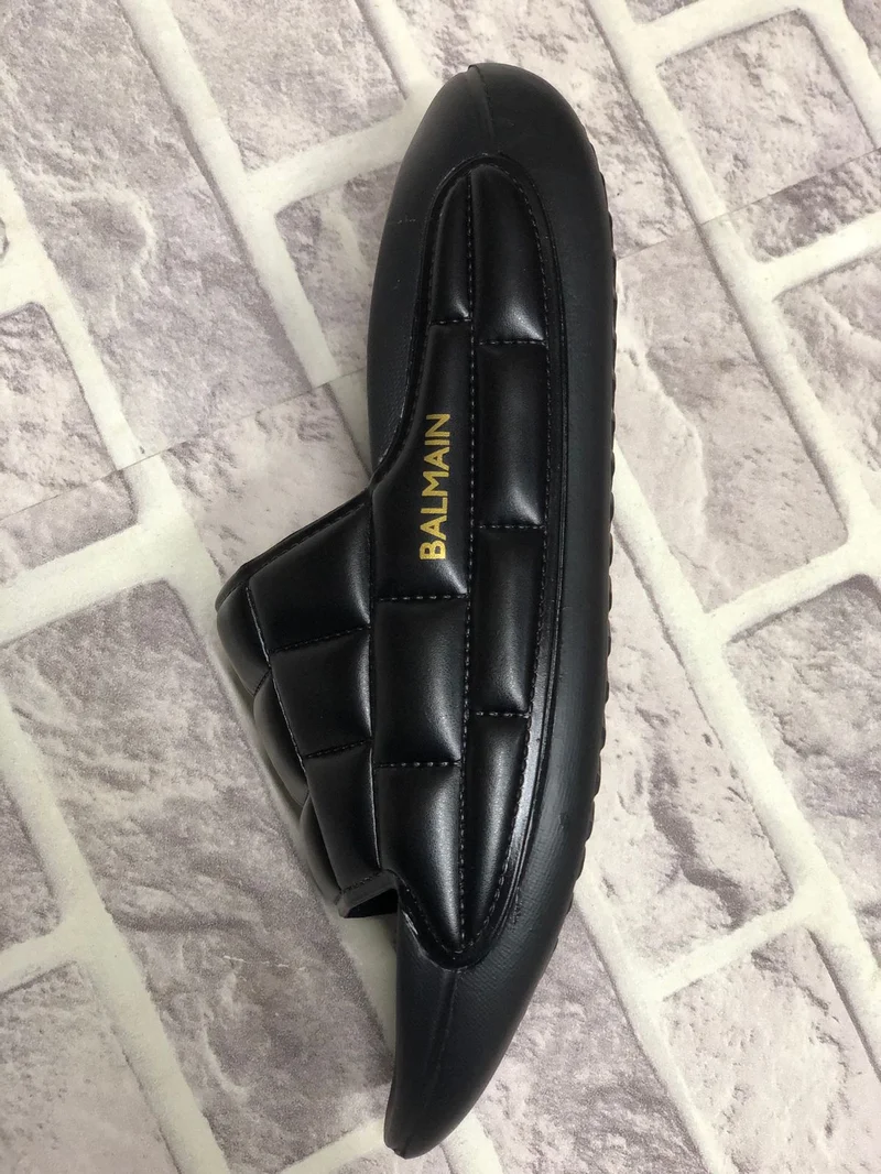 black_balmain_comfortable_leather_unisex_slides_2.webp