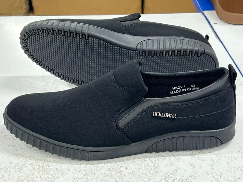 Black Quality and Durable Mens Shoes Bellonar Rubbers shoes slip on Sneakers