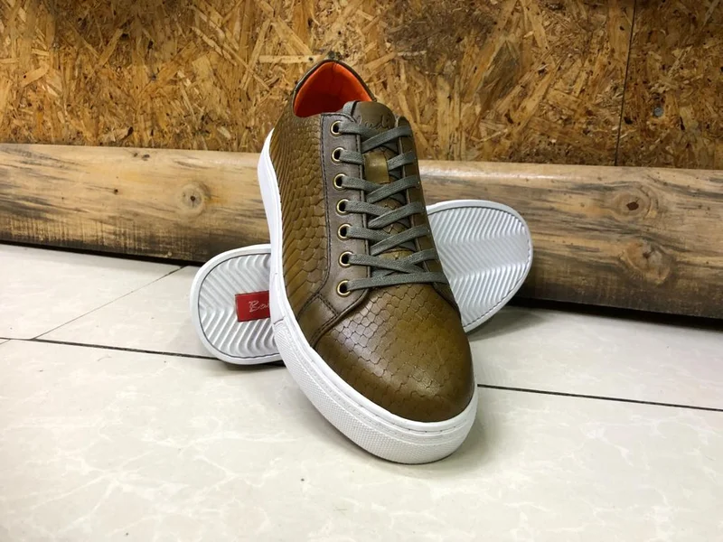 Brown Boludi Genuine Leather Sneakers Comfortable Flexible Sneakers