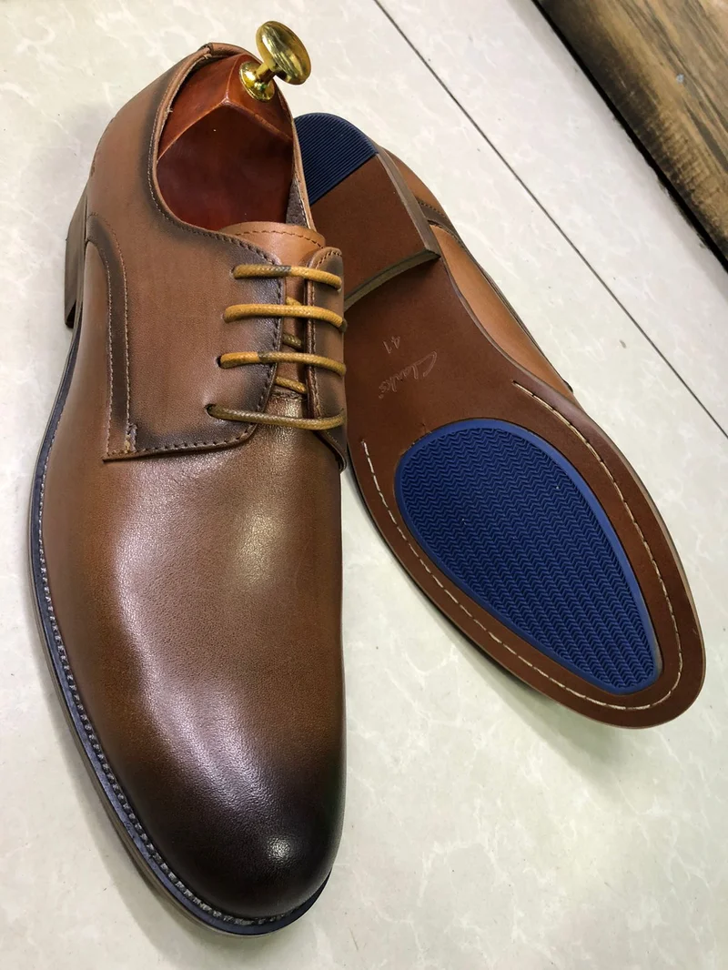 Clarks Laced Brown Laced Smooth Leather Quality Official Shoes