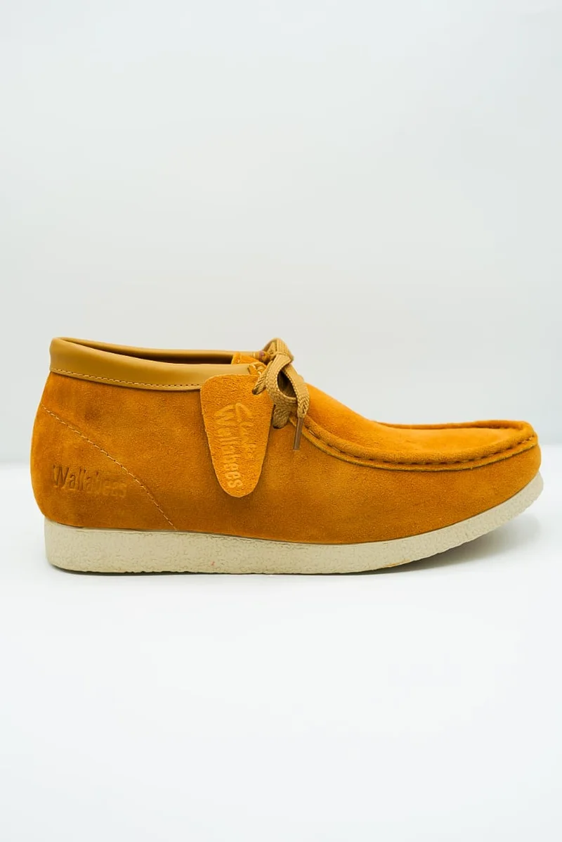 Clarks Wallabee Mustard Suede Shoes Moccassins