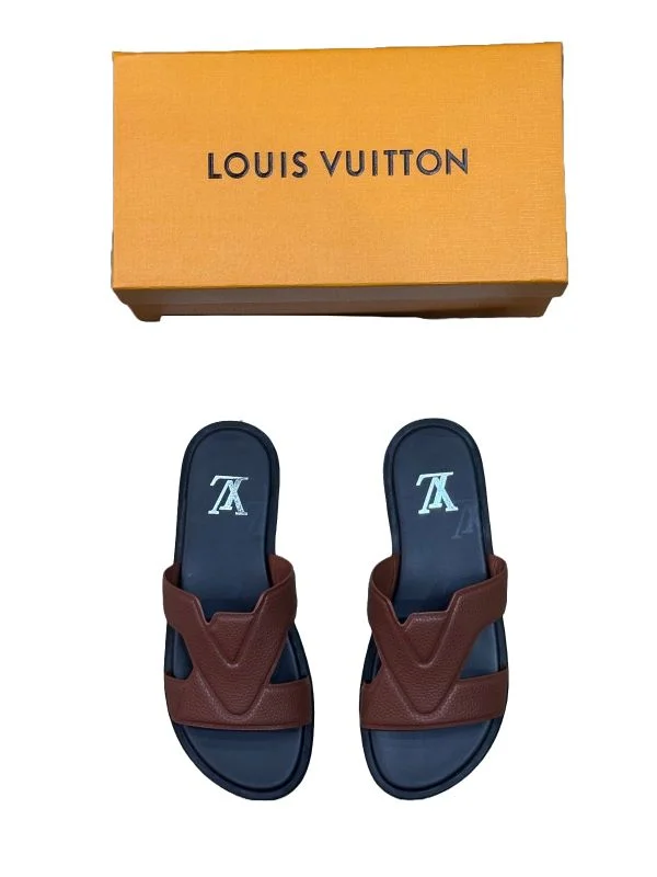 BROWN-BLUE LOUIS VUITTON MEN’S SANDALS