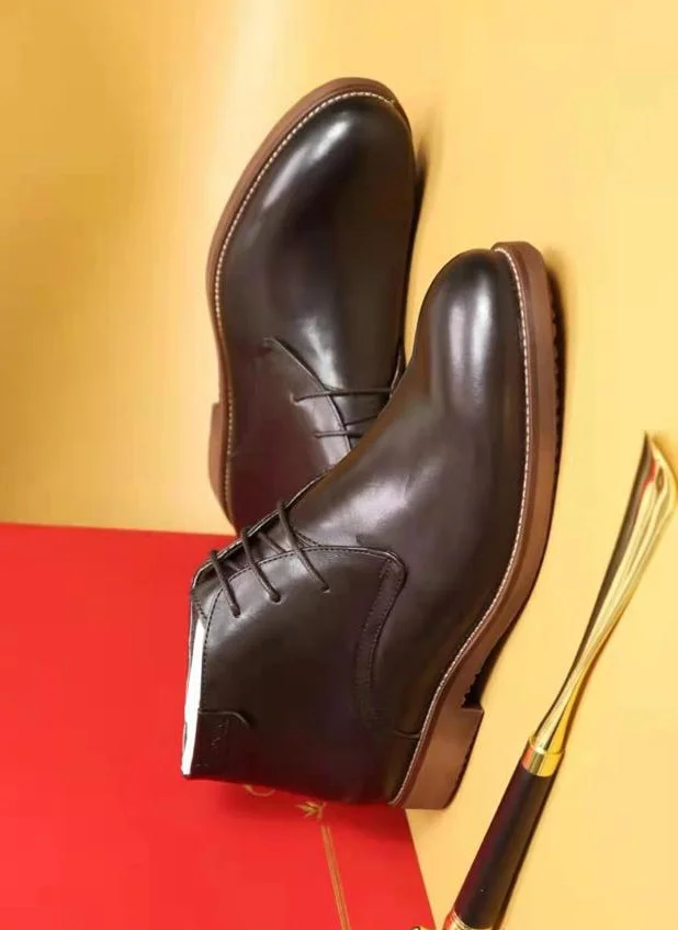 COFFEE BILLIONAIRE MEN'S LEATHER BOOTS