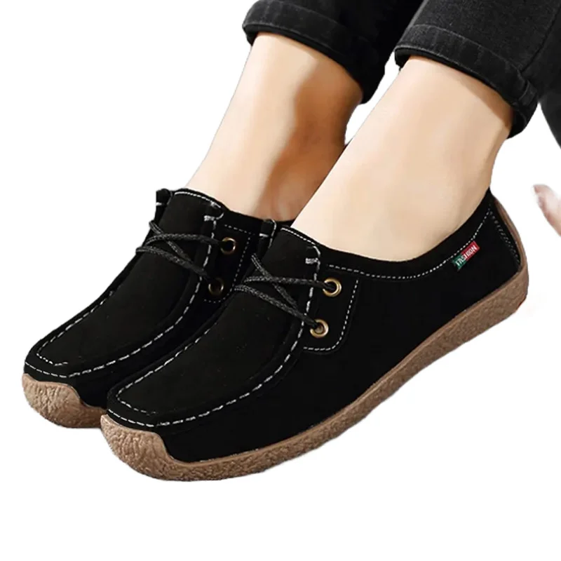 Fashion Women Flats Top Quality Suede Leather Loafers