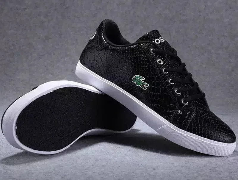 Fashionable Lacoste Snakeskin effect Leather Sneakers