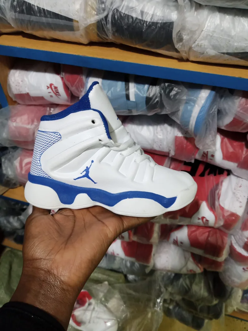 Jordan Children Basketball Comfortable Unisex White Blue Sport Training Shoes