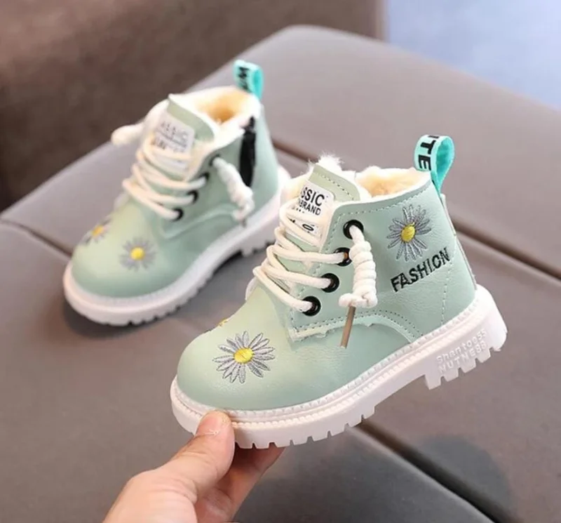Kids Ankle Boots Chunky Designer Shoes
