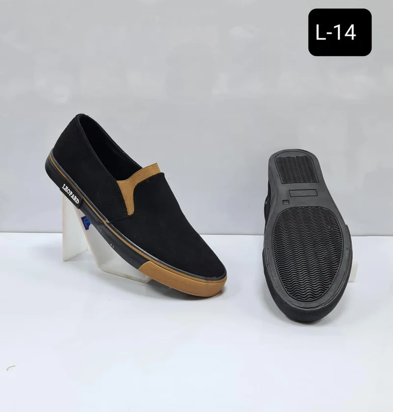 Leopard Slipon Mens Rubber Shoes