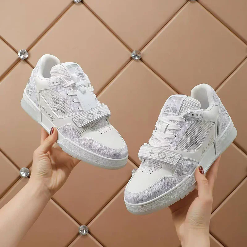 Louis Vuitton LV Monogram White Trainer Sneakers
