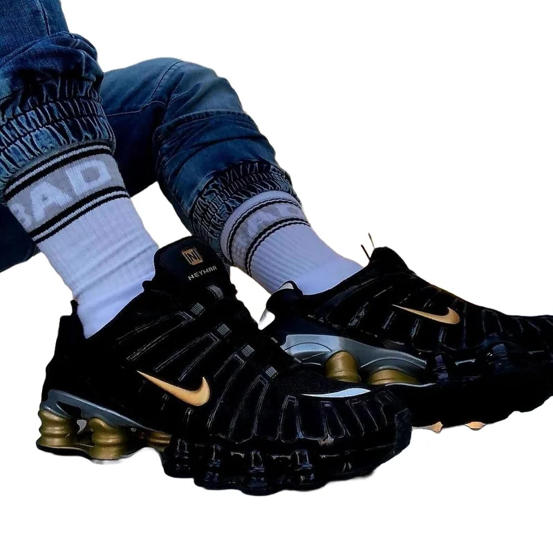 GOLD -BLACK MEN’S NIKE SKEPTA X SHOT TL SNEAKERS