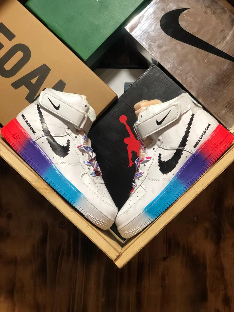Nike Air Force 1 High "Have A Good Game" Rainbow Sneakers