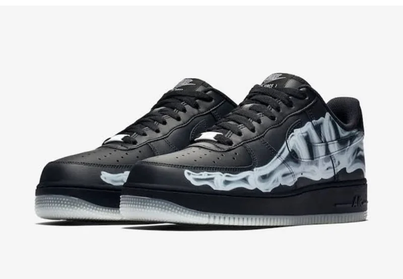 Nike Air Force 1 Low Black Skeleton Halloween