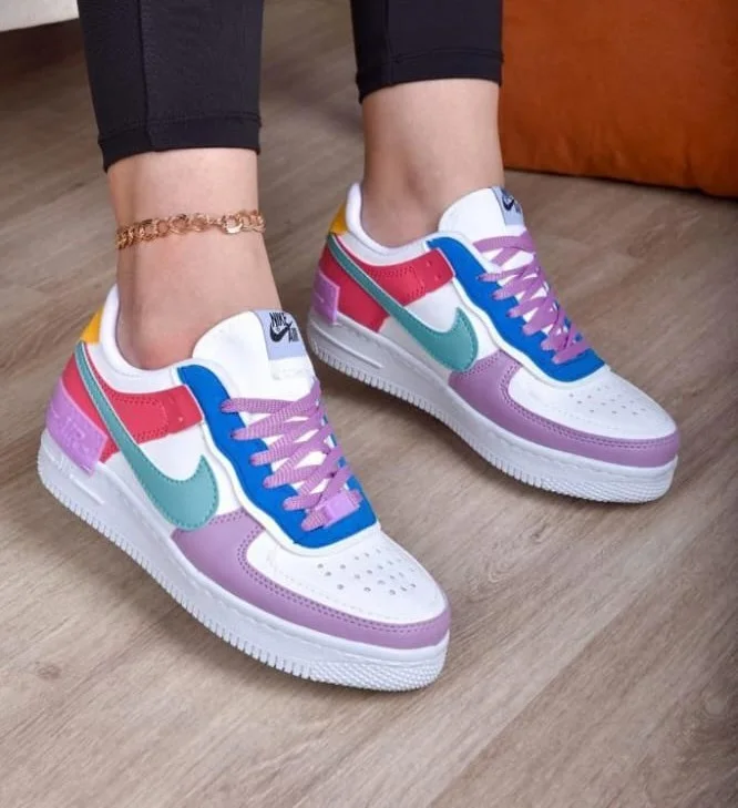 Nike Air force 1 Shadow Pale Ivory Dark Blue White Blue