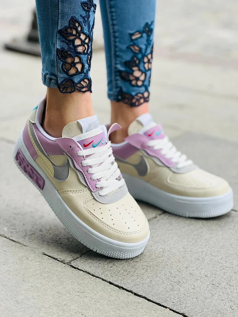 Nike Air force 1 Shadow React Biege baby Pink