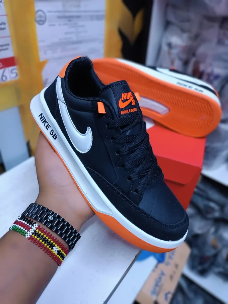 Nike SB Force Black White Orange Sneakers