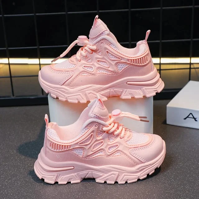 Kids' Pink Sneakers: Trendy, Comfortable, and Durable Kids Sports Shoes