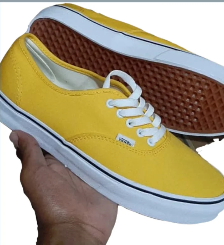 Original Musturd Yellow Vans Shoes - Double Sole