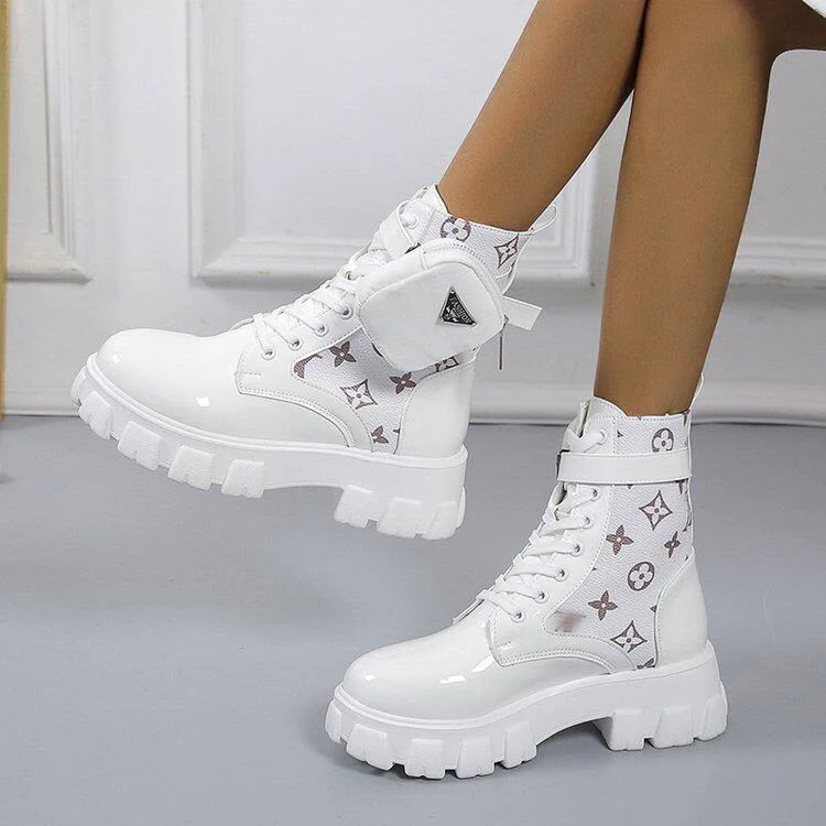 Prada Monolith Mini Bag Lug Sole Combat Ladies Boots