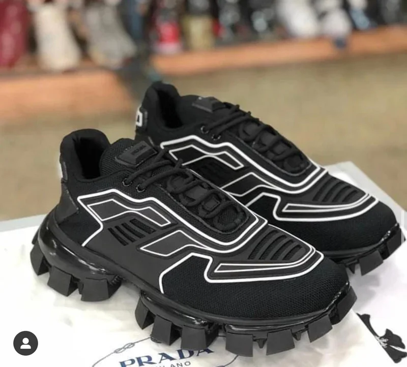 Quality Prada Cloudburst Thunder Black/ White Shoes