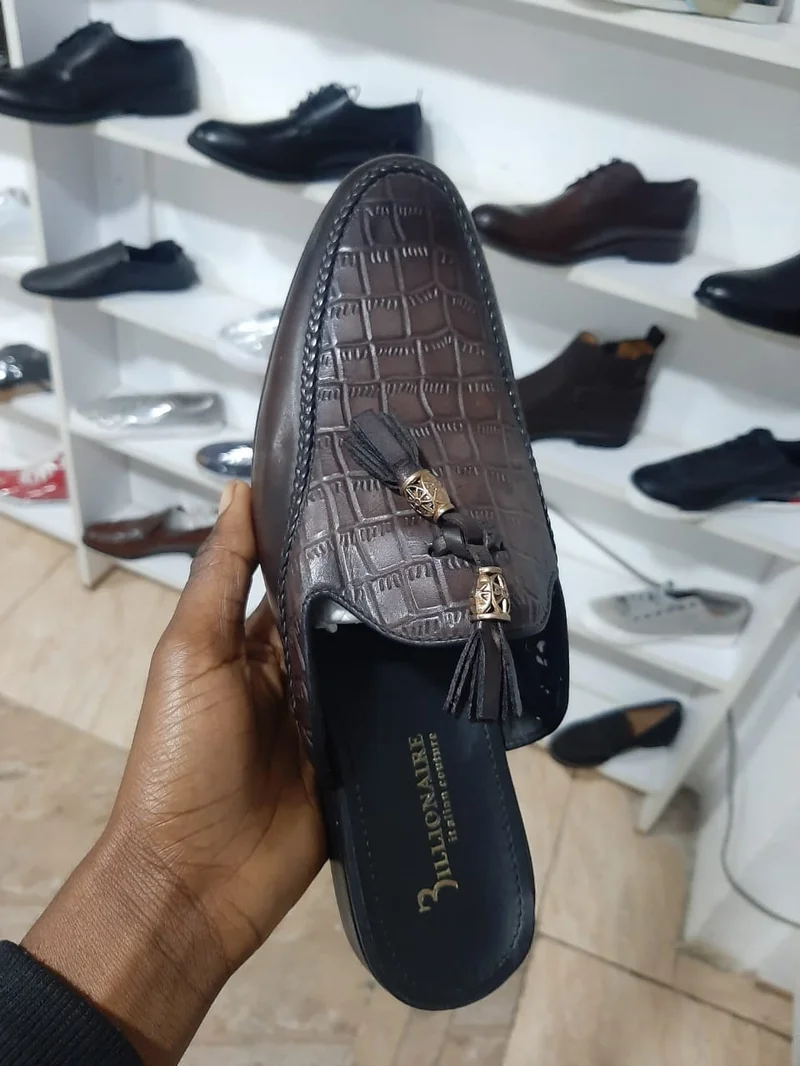 Men's Billionaire brown Official Backless Mules Loafers