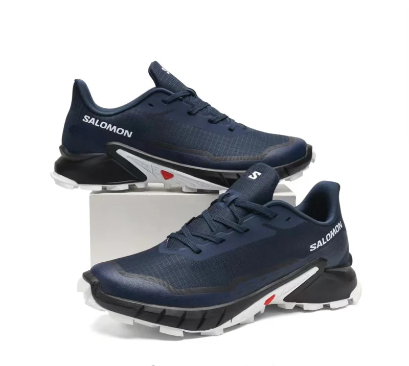 Salomon Men's Alphacross 5 Hiking Shoe Navy Blue