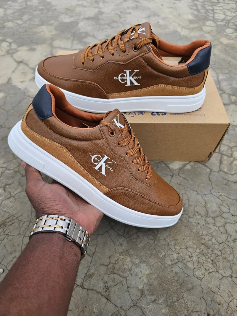BROWN CALVIN KLEIN UNISEX SNEAKERS