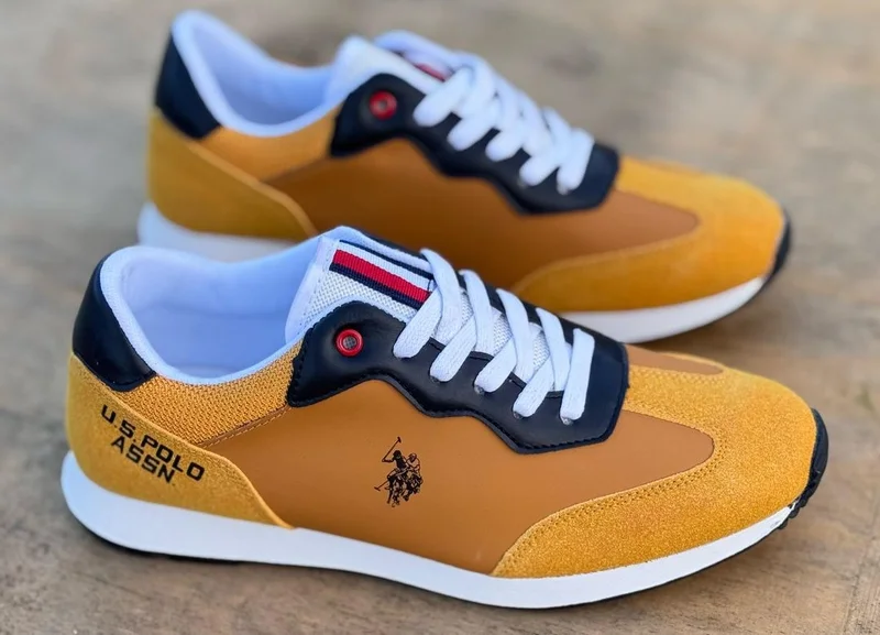 YELLOW -TAN U.S POLO ASSN SNEAKERS