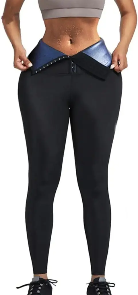 SAUNA SWEAT PANTS, UNISEX  HIGH WAIST NEOPRENE SLIMMING LEGGINGS COMPRESSION THERMOS WORKOUT EXERCISE BODY SHAPER 