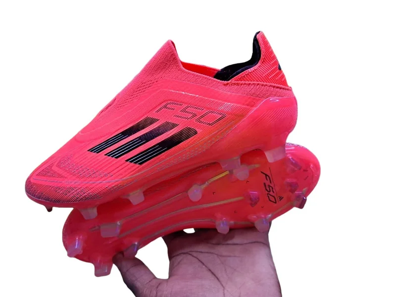 RED ADIDAS F50 FOOTBALL BOOTS SHOES.