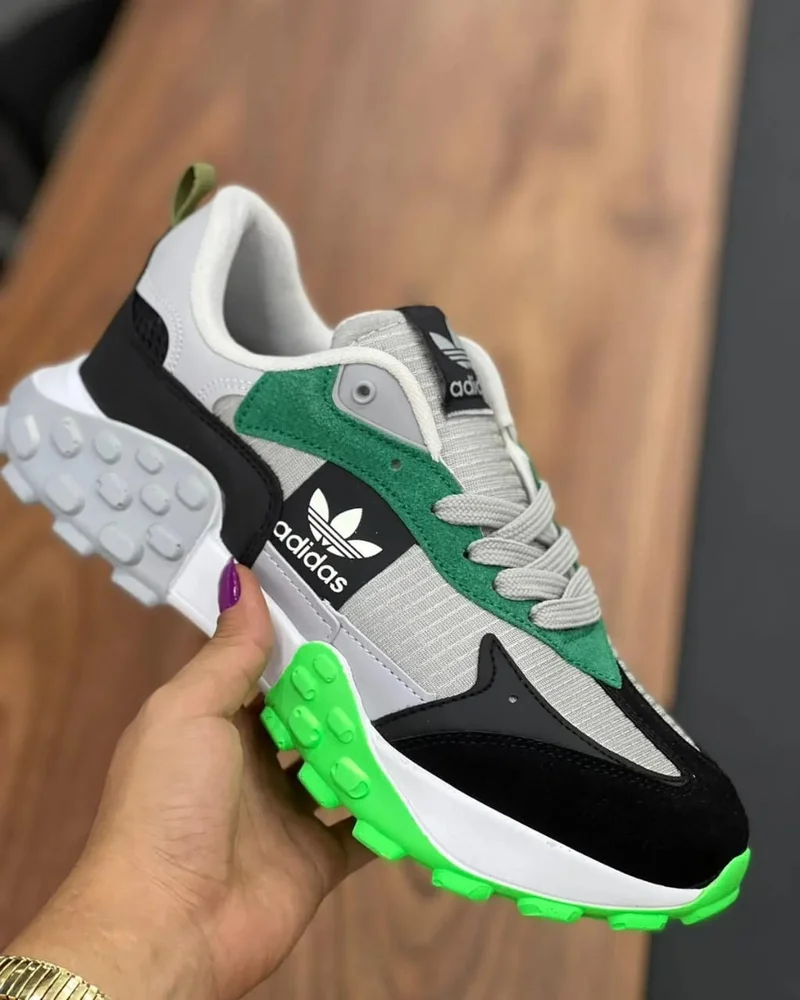 Adidas Trainers Unisex Hiking Shoes Green Black Grey