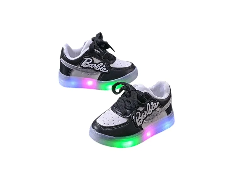 Barbie Kids Light-Up Sneakers.(black)