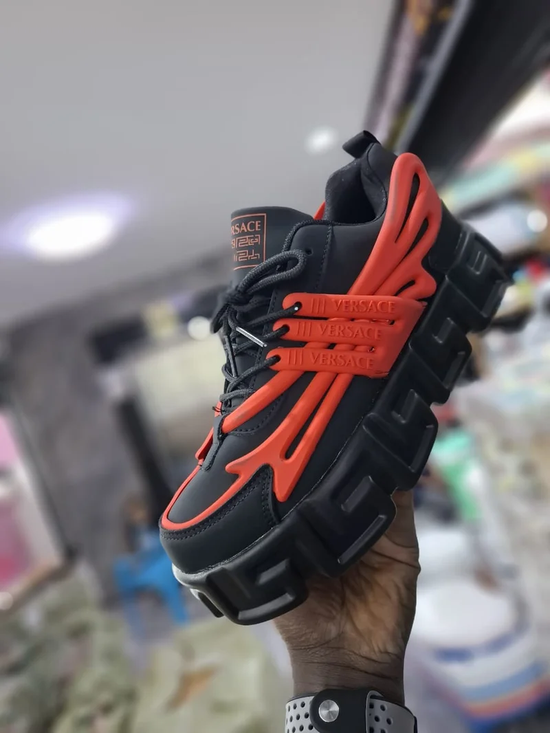 BLACK -RED VERSACE \MEN’S SNEAKERS