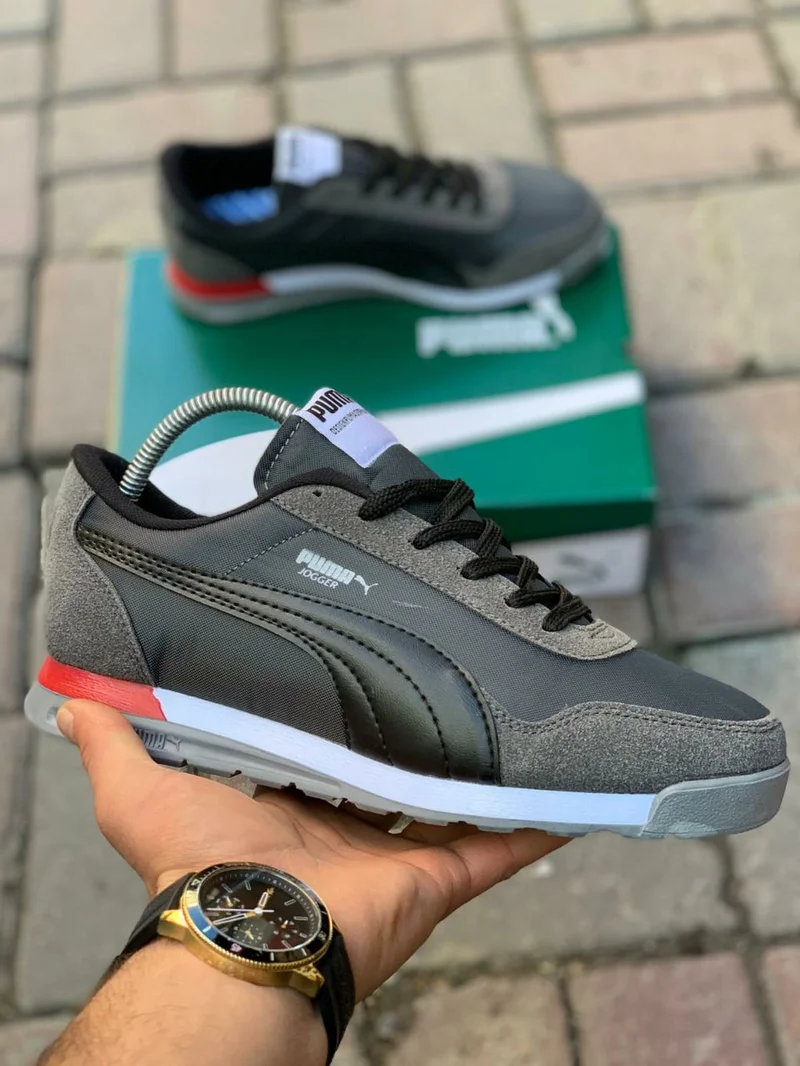 Black-Grey-White Puma Jogger Sneakers Sports Shoe