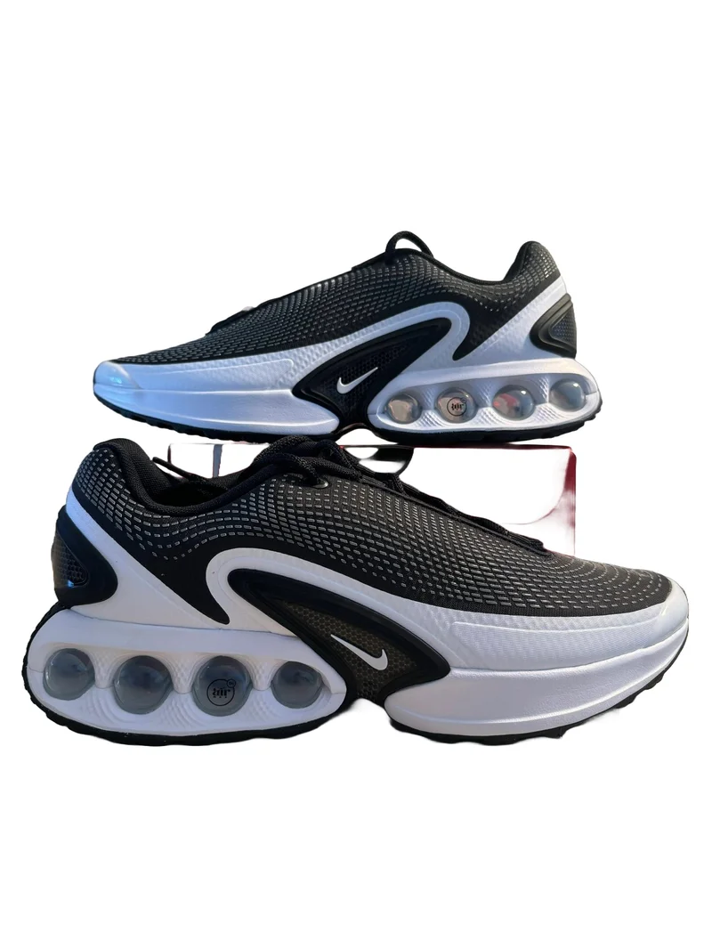 BLACK-WHITE MEN'S NIKE AIR MAX DN CASUAL SHOES