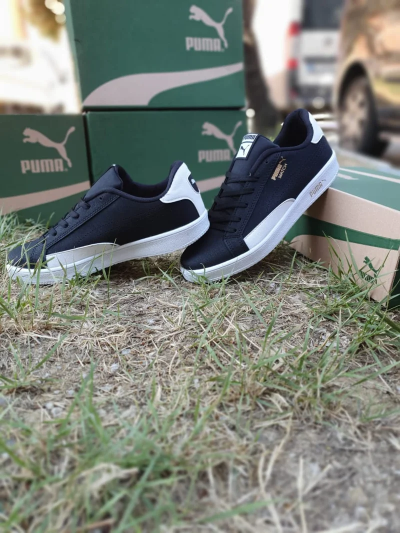 Black-White Puma Match Low Basic Sports Sneaker Shoes Unisex