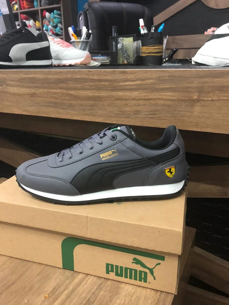 Black-White-Grey PUMA Men's Whirlwind Classic Fashion Sneaker