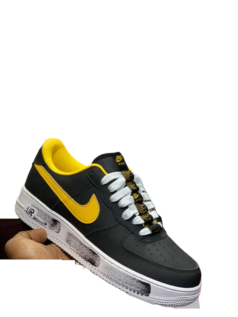 Black-Yellow-White PEACEMINUSONE x Nike Air Force 1 Low