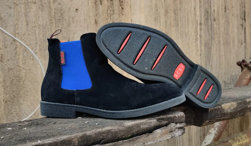 Black/Blue  Hugo Boss Men’s Chelsea  Boots