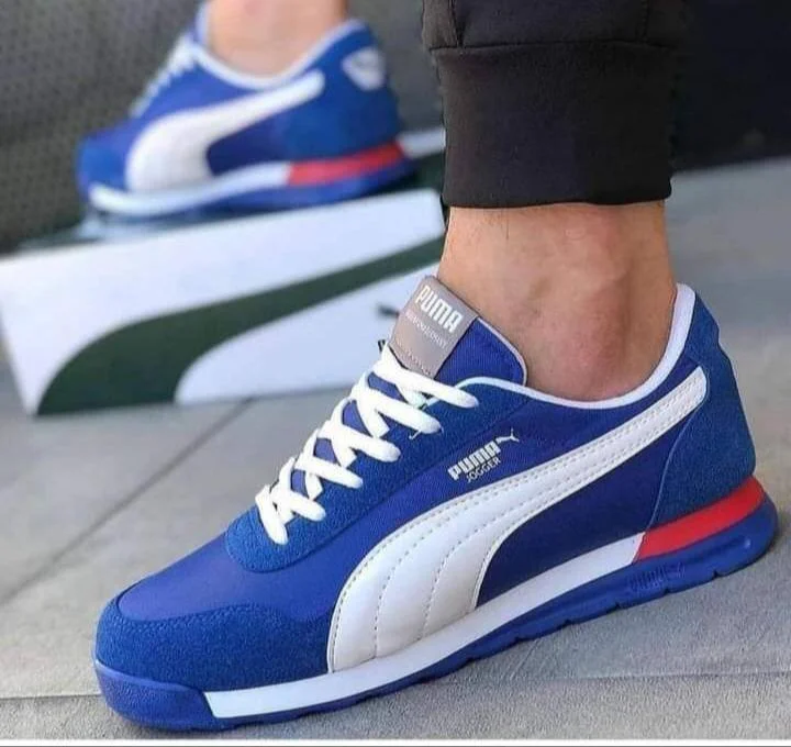 Blue - White Puma Jogger Sneakers Sports Shoe