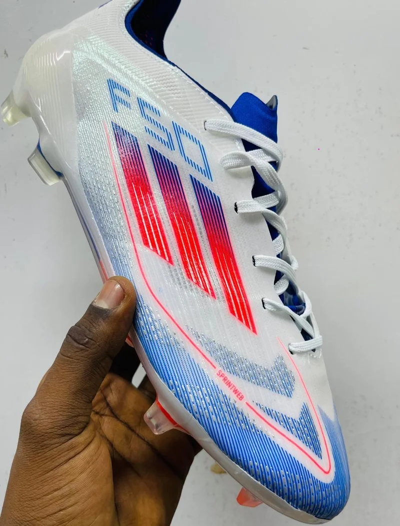 BLUE -WHITE  ADIDAS SOCCER CLEATS SHOES