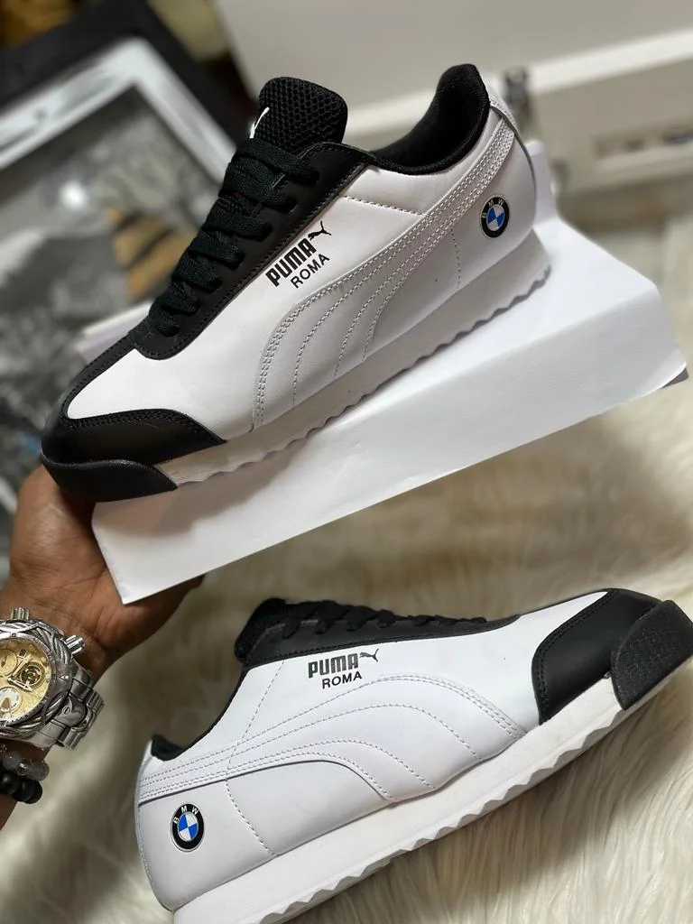 BMW Black /White Puma Roma Casual Shoes  Lace-Up