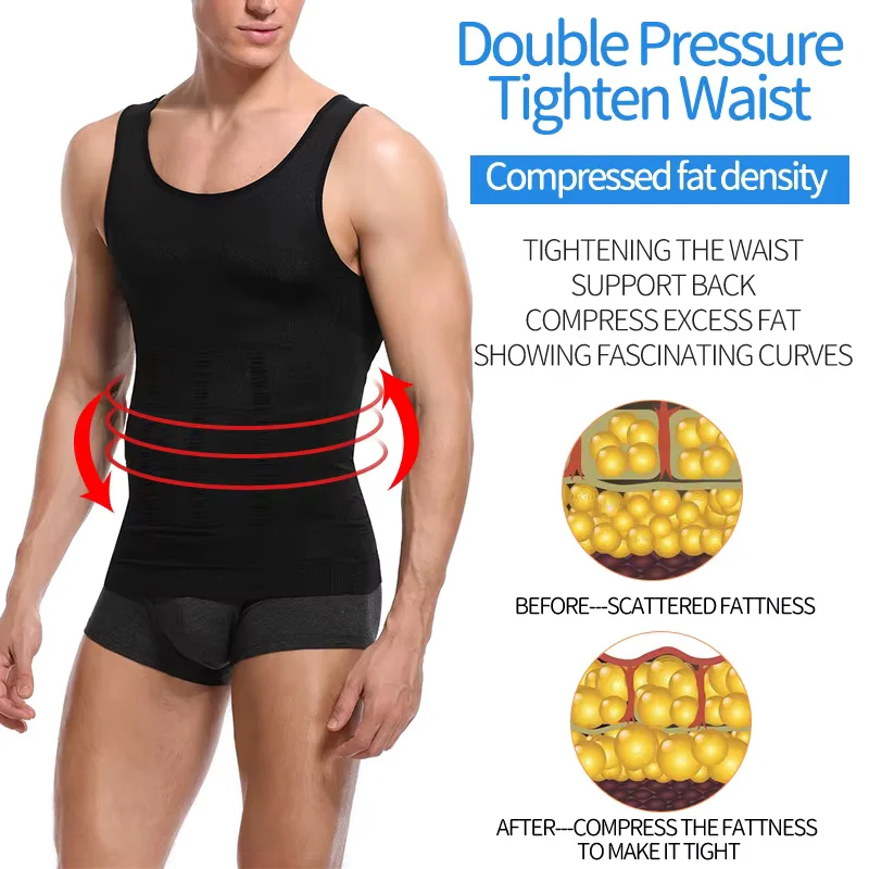 Body-Shaping Men Abs Vest,Compression Vest for Men,Men's Workout Compression
