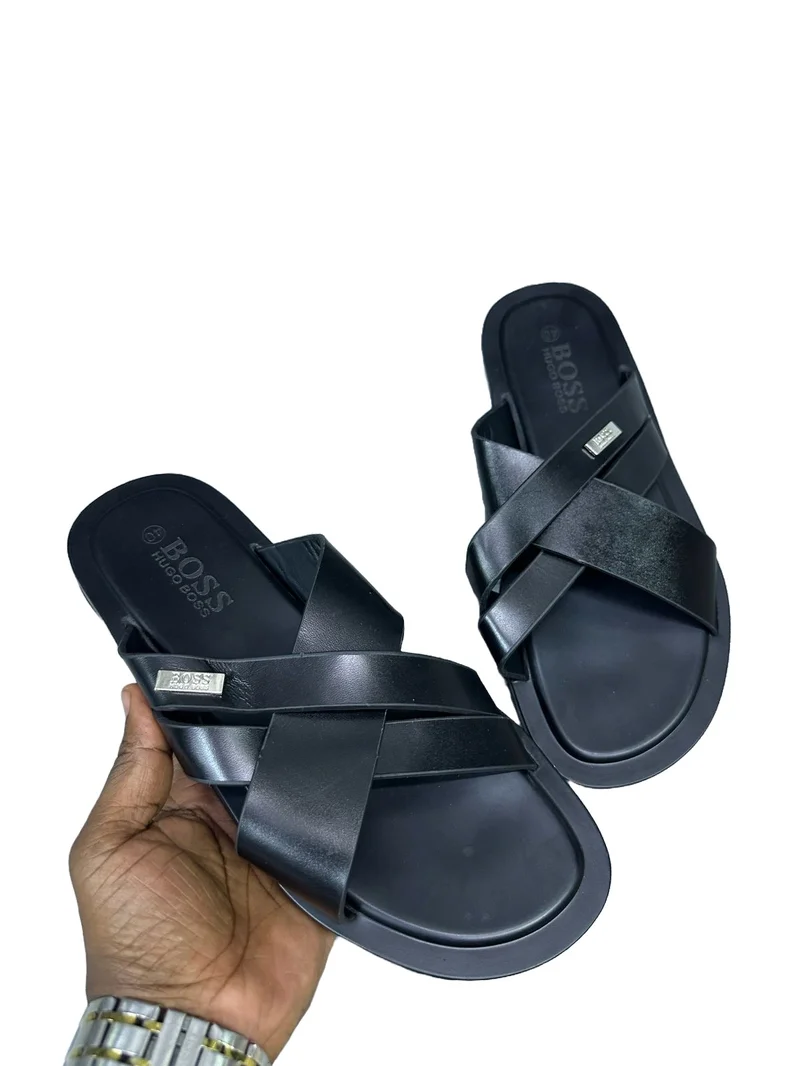 BOSS HUGO CLASSIC LEATHER SANDALS