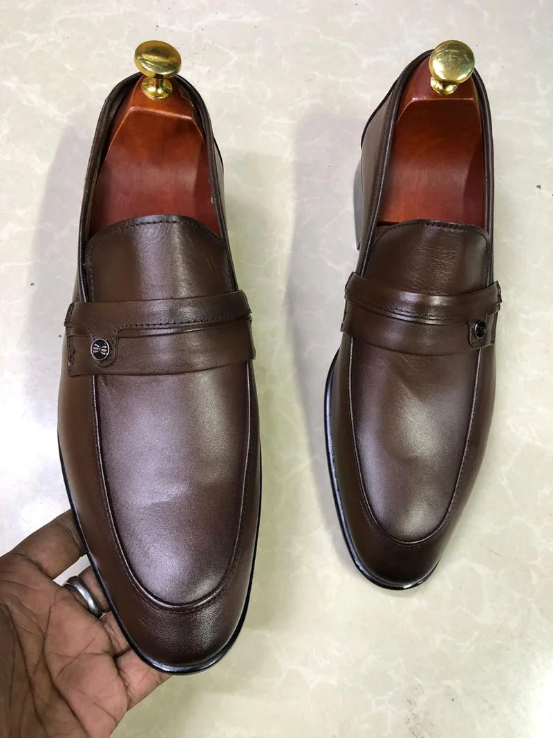 Bossini Formal Quality Premium Leather Men's Brown Slipon Leather Shoes